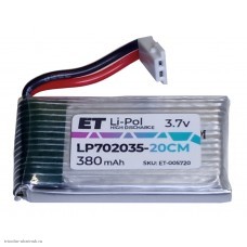 Аккумулятор Li-pol LP702035 3,7V 380mAh	высокотоковый для игрушек