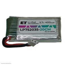 Аккумулятор Li-pol LP752035 3,7V 400mAh	высокотоковый для игрушек