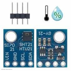 Датчик влажности и температуры воздуха цифровой 4pin I2C AHT21 5.0VDC GY-21