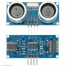 Датчик обнаружения препятствий (ультразвуковой дальномер) 4pin 3.3-5VDC HC-SR04