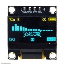 Модуль OLED-дисплея 128х64 0.96" SSD1306 желто-голубой