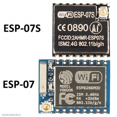 Wi-Fi ESP-07S и 07 отличие