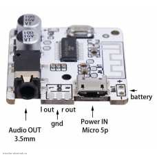 CONTROLLER Bluetooth V5.0 приемник USB-micro серый XY-BT