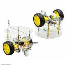Модуль 2WD (шасси+4 колеса+2 мотора) три этажа