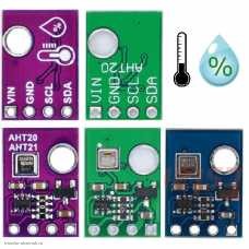 Датчик влажности и температуры воздуха цифровой 4pin I2C AHT20 5.0VDC синий