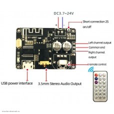 CONTROLLER Bluetooth V5.0 приемник USB-micro черный XY-WRBT с ИК пультом