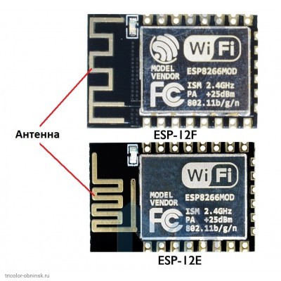 Wi-Fi ESP-12F и ESP-12E отличие