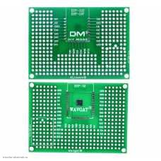 Wi-Fi ESP-12F макетная плата для ESP-12E, ESP-12F, ESP-32 зеленая (двухсторонняя)