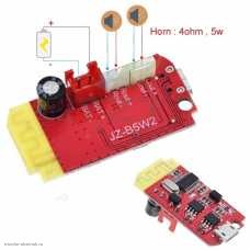 CONTROLLER Bluetooth V4.2 приемник USB-micro красный JZ-B5W2 с усилителем 5W+5W