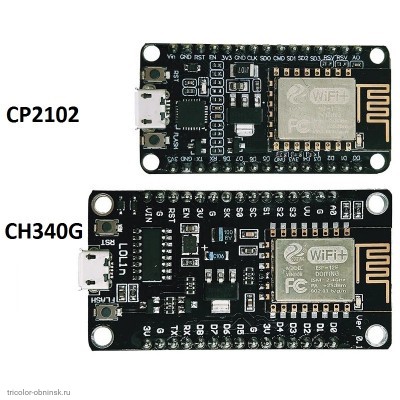 Wi-Fi ESP-12E NodeMCU V3 отличие CH340G и CP2102