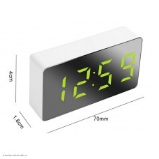 Часы электронные OS-001/4 (зеленый) (календарь,будильник,термометр)