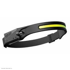 Фонарь налобный HT-117 HT-116 5808A (COB лента + T6 LED/сенсор/USB-C)