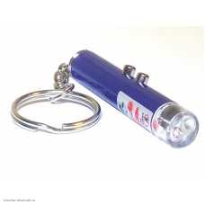 Брелок мини с кольцом 1LED + лазер (3*AG3) NG-9618