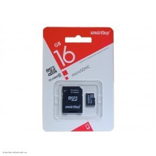 SDHC-карта 16GB Smart Byi micro HC Class 10 с адаптером