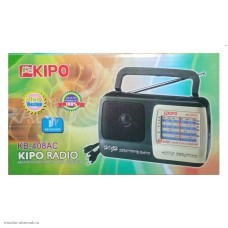 Радиоприемник KB-408AC KIPO=HAIRUN 2*R20 (не в компл.) AC 220V
