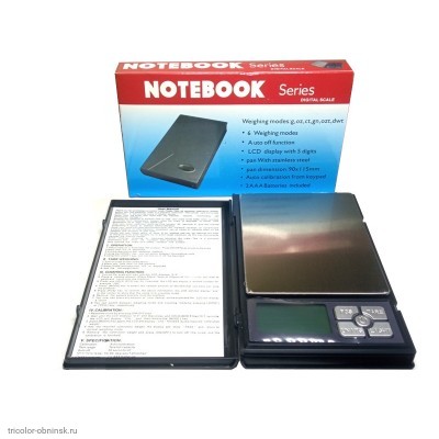 Весы электронные (макс  500г/точность 0.01г) Notebook 2ААА
