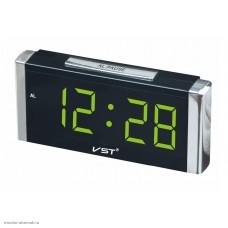Часы электронные VST-731-4 (будильник) питание 220v (резервное питание 2*LR3) зеленый