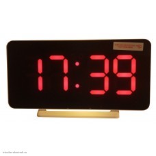 Часы электронные OS-002/1 (красный) (календарь,будильник,термометр)