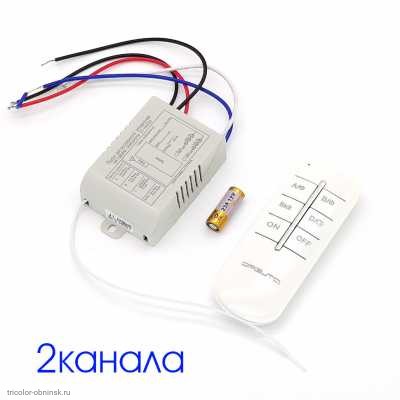 RF 433 MHz Дистанционное управление 2 канала 220V (DA02)