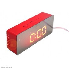 Часы электронные JST523-1 (красный) (календарь,будильник,термометр)