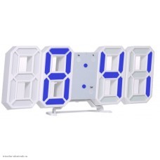 Часы электронные Perfeo PF-6111(B4928) (синий) (термометр, будильник)