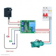 Датчик автоматический регулятор уровня воды для водонапорной башни 5VDC зеленый