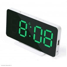 Часы электронные OS-002/4 (зеленый) (календарь,будильник,термометр)