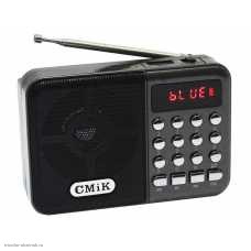 Радиоприемник CMiK MK-066BT MP3 Bluetooth аккумулятор 18650 зарядка 5V