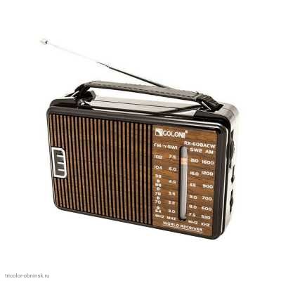 Радиоприемник COLON RX-608AC УКВ/FM 64–108 MHz, AM, SW питание 220 V, батарейки 2*R20