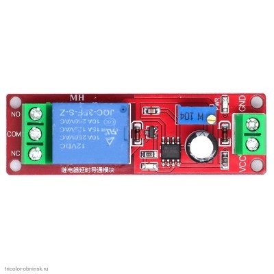 Модуль таймер задержки времени аналоговый NE555 0-10 сек. (отложенный пуск) HW-010 12VDC