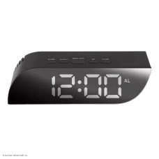 Часы электронные 018-6 (белый) (календарь,будильник,термометр)