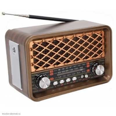 Радиоприемник HAIRUN HR-30BT    3 BANDS FM, AM, SW, BLUETOOTH, USB/TF PLAYER, фонарь на 1х18650 зарядка micro-USB