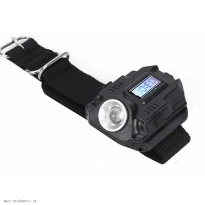Наручный фонарь-часы Р-1188 (аккумулятор/1*SLED) Micro USB