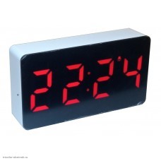 Часы электронные OS-001/1 (красный) (календарь,будильник,термометр)
