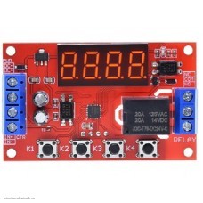 Модуль реле задержки времени (таймер) цифровой 4 кнопки 4 разряда 24VDC 0-999 мин. 32 режима