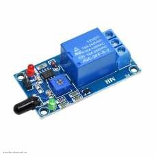 Датчик IR (пламени) пожарная сигнализация 12VDC с исполнительным реле