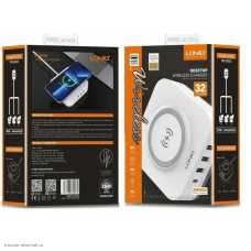 Беспроводное зарядное устройство LDNIO AW004 (Qi 15Вт, 1x USB-C PD 30Вт, 1x QC 3.0 18Вт, 2x USB-A 12Вт)