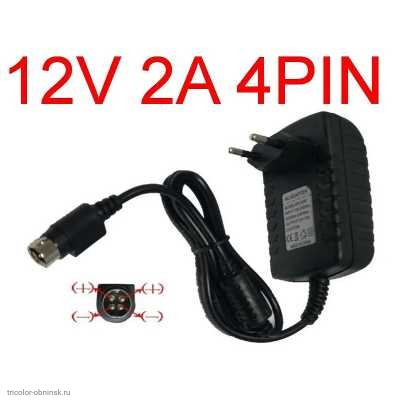 Адаптер импульсный 12V  2.0А с разъемом Kycon Power DIN 4pin