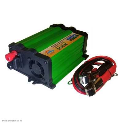 Инвертор 12-220  500 Вт (с USB 1.0А) Солнце