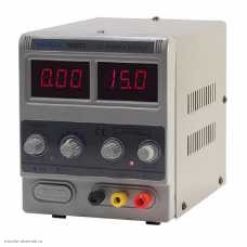 Лабораторный источник питания 1502DD 2xLED (15В 2А ) точная подстройка (импульсный)