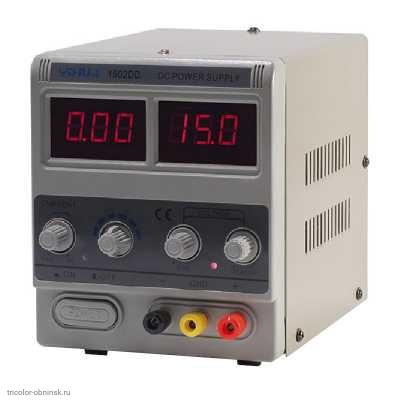 Лабораторный источник питания 1502DD 2xLED (15В 2А ) точная подстройка (импульсный)