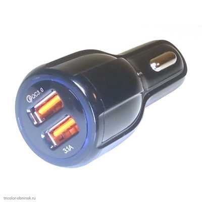 АЗУ QC3.0 + 1xUSB в сумме 3100мА