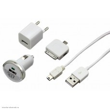 АЗУ+СЗУ 1000мА (mini USB+ micro USB+ iPhone 30pin)
