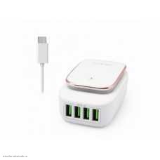 СЗУ 4xUSB LDNIO A4405 4400мА +подсветка + шнур microUSB-B