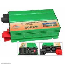 Инвертор 12-220 2000 Вт (с USB 1.0А) Солнце