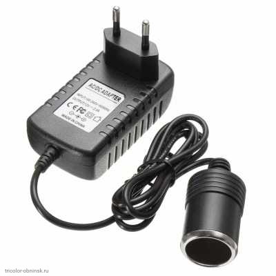 Адаптер импульсный 12V  2.0A с гнездом прикуривателя