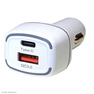 АЗУ PD + QC3.0 DC5V=3.0A / 9V=2A / 12V=1.5A максимум