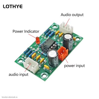 Предварительный усилитель NE5532 12-30v