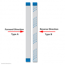 Шлейф 24pin шаг 0.5 мм. 150мм, инверсный тип B