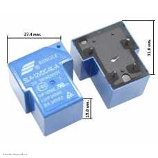 Реле 4pin SLA-12VDC-SL-A 30A